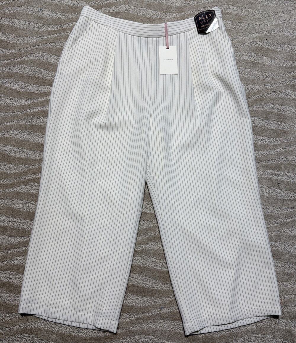 New Alex Marie Women's Pull On High Waist Rise Crop Capri Pant Size 16 NWT